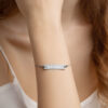 God Is Love Engraved Silver Bar Chain Bracelet - Image 4